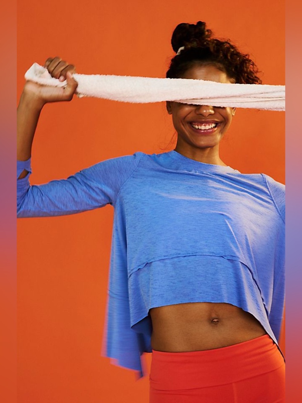 NWT Free People Movement Tempo Long-Sleeve Tee- Rivera Blue $50 MSRP